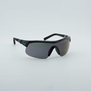 NIKE SHOW X1 DX6520 010 Sunglasses Black Shield Frame, Blue Lenses